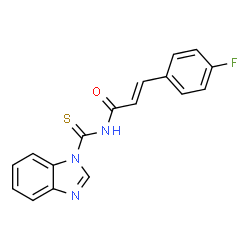 ChemSpider 2D Image | (2E)-N-(1H-Benzimidazol-1-ylcarbonothioyl)-3-(4-fluorophenyl)acrylamide | C17H12FN3OS