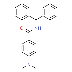 ChemSpider 2D Image | 4-(Dimethylamino)-N-(diphenylmethyl)benzamide | C22H22N2O