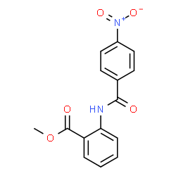 ChemSpider 2D Image | Methyl 2-[(4-nitrobenzoyl)amino]benzoate | C15H12N2O5