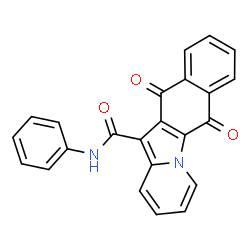 ChemSpider 2D Image | 6,11-dihydro-6,11-dioxo-N-phenylbenzo[f]pyrido[1,2-a]indole-12-carboxamide | C23H14N2O3