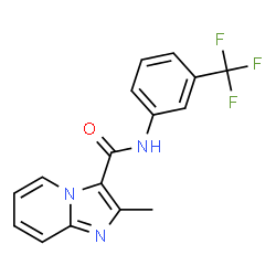 ChemSpider 2D Image | 2-Methyl-N-[3-(trifluoromethyl)phenyl]imidazo[1,2-a]pyridine-3-carboxamide | C16H12F3N3O