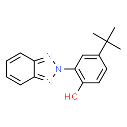 ChemSpider 2D Image | 2-(2H-Benzotriazol-2-yl)-4-tert-butylphenol | C16H17N3O