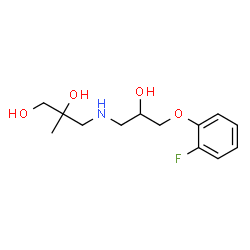 ChemSpider 2D Image | 3-{[3-(2-Fluorophenoxy)-2-hydroxypropyl]amino}-2-methyl-1,2-propanediol | C13H20FNO4