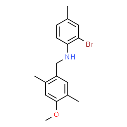 ChemSpider 2D Image | 2-Bromo-N-(4-methoxy-2,5-dimethylbenzyl)-4-methylaniline | C17H20BrNO