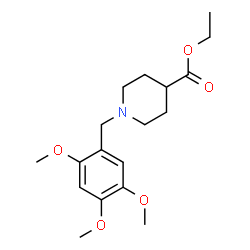 ChemSpider 2D Image | Ethyl 1-(2,4,5-trimethoxybenzyl)-4-piperidinecarboxylate | C18H27NO5