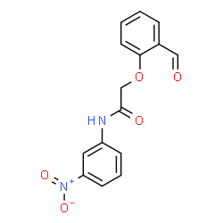 ChemSpider 2D Image | 2-(2-Formylphenoxy)-N-(3-nitrophenyl)acetamide | C15H12N2O5