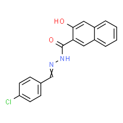 ChemSpider 2D Image | N'-(4-Chlorobenzylidene)-3-hydroxy-2-naphthohydrazide | C18H13ClN2O2