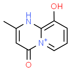 ChemSpider 2D Image | 9-Hydroxy-2-methyl-4-oxo-1,4-dihydropyrido[1,2-a]pyrimidin-5-ium | C9H9N2O2