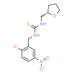 ChemSpider 2D Image | 4-Nitro-2-[({[(2S)-tetrahydro-2-furanylmethyl]carbamothioyl}amino)methyl]phenolate | C13H16N3O4S
