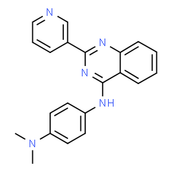 ChemSpider 2D Image | N,N-Dimethyl-N'-[2-(3-pyridinyl)-4-quinazolinyl]-1,4-benzenediamine | C21H19N5