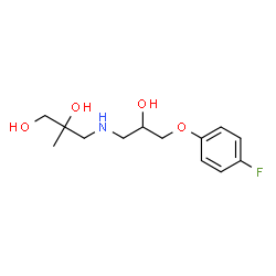 ChemSpider 2D Image | 3-{[3-(4-Fluorophenoxy)-2-hydroxypropyl]amino}-2-methyl-1,2-propanediol | C13H20FNO4