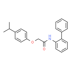 ChemSpider 2D Image | N-(2-Biphenylyl)-2-(4-isopropylphenoxy)acetamide | C23H23NO2