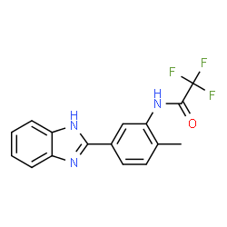 ChemSpider 2D Image | N-[5-(1H-Benzimidazol-2-yl)-2-methylphenyl]-2,2,2-trifluoroacetamide | C16H12F3N3O
