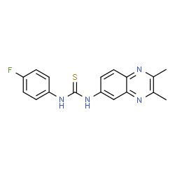 ChemSpider 2D Image | 1-(2,3-Dimethyl-6-quinoxalinyl)-3-(4-fluorophenyl)thiourea | C17H15FN4S