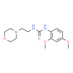 ChemSpider 2D Image | 1-(2,4-Dimethoxyphenyl)-3-[2-(4-morpholinyl)ethyl]thiourea | C15H23N3O3S