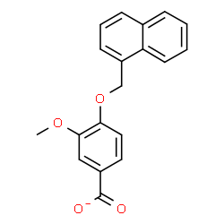 ChemSpider 2D Image | 3-Methoxy-4-(1-naphthylmethoxy)benzoate | C19H15O4