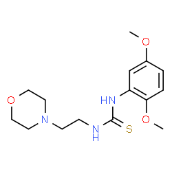 ChemSpider 2D Image | 1-(2,5-Dimethoxyphenyl)-3-[2-(4-morpholinyl)ethyl]thiourea | C15H23N3O3S