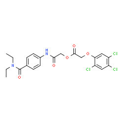 ChemSpider 2D Image | 2-{[4-(Diethylcarbamoyl)phenyl]amino}-2-oxoethyl (2,4,5-trichlorophenoxy)acetate | C21H21Cl3N2O5