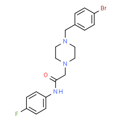 ChemSpider 2D Image | 2-[4-(4-Bromobenzyl)-1-piperazinyl]-N-(4-fluorophenyl)acetamide | C19H21BrFN3O
