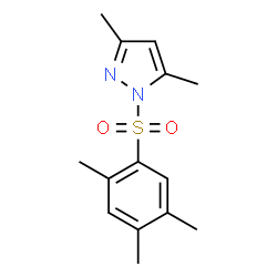 ChemSpider 2D Image | 3,5-Dimethyl-1-[(2,4,5-trimethylphenyl)sulfonyl]-1H-pyrazole | C14H18N2O2S
