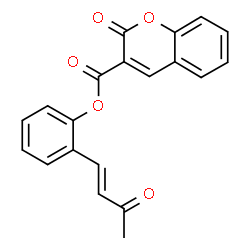 ChemSpider 2D Image | 2-[(1E)-3-Oxo-1-buten-1-yl]phenyl 2-oxo-2H-chromene-3-carboxylate | C20H14O5