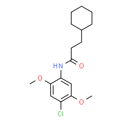 ChemSpider 2D Image | N-(4-Chloro-2,5-dimethoxyphenyl)-3-cyclohexylpropanamide | C17H24ClNO3