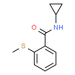 ChemSpider 2D Image | N-Cyclopropyl-2-(methylsulfanyl)benzamide | C11H13NOS