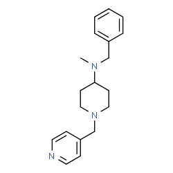 ChemSpider 2D Image | N-Benzyl-N-methyl-1-(4-pyridinylmethyl)-4-piperidinamine | C19H25N3