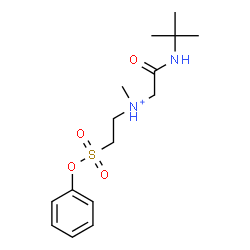 ChemSpider 2D Image | N-Methyl-2-[(2-methyl-2-propanyl)amino]-2-oxo-N-[2-(phenoxysulfonyl)ethyl]ethanaminium | C15H25N2O4S