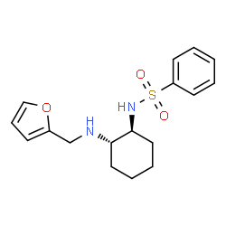ChemSpider 2D Image | N-{(1S,2S)-2-[(2-Furylmethyl)amino]cyclohexyl}benzenesulfonamide | C17H22N2O3S