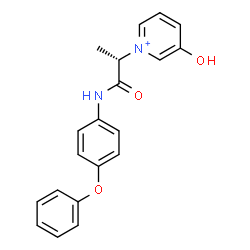 ChemSpider 2D Image | 3-Hydroxy-1-{(2S)-1-oxo-1-[(4-phenoxyphenyl)amino]-2-propanyl}pyridinium | C20H19N2O3
