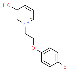 ChemSpider 2D Image | 1-[2-(4-Bromophenoxy)ethyl]-3-hydroxypyridinium | C13H13BrNO2