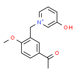 ChemSpider 2D Image | 1-(5-Acetyl-2-methoxybenzyl)-3-hydroxypyridinium | C15H16NO3