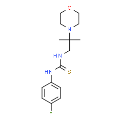 ChemSpider 2D Image | 1-(4-Fluorophenyl)-3-[2-methyl-2-(4-morpholinyl)propyl]thiourea | C15H22FN3OS