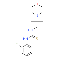 ChemSpider 2D Image | 1-(2-Fluorophenyl)-3-[2-methyl-2-(4-morpholinyl)propyl]thiourea | C15H22FN3OS