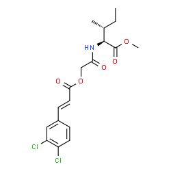 ChemSpider 2D Image | Methyl N-({[(2E)-3-(3,4-dichlorophenyl)-2-propenoyl]oxy}acetyl)-L-alloisoleucinate | C18H21Cl2NO5