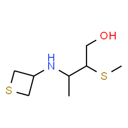ChemSpider 2D Image | 2-(Methylsulfanyl)-3-(3-thietanylamino)-1-butanol | C8H17NOS2