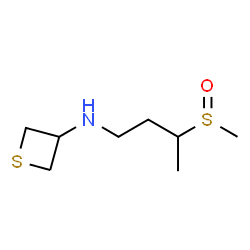 ChemSpider 2D Image | N-[3-(Methylsulfinyl)butyl]-3-thietanamine | C8H17NOS2