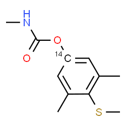 ChemSpider 2D Image | 3,5-Dimethyl-4-(methylsulfanyl)(1-~14~C)phenyl methylcarbamate | C1014CH15NO2S