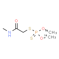 ChemSpider 2D Image | O,O-Bis[(~14~C)methyl] S-[2-(methylamino)-2-oxoethyl] phosphorodithioate | C314C2H12NO3PS2