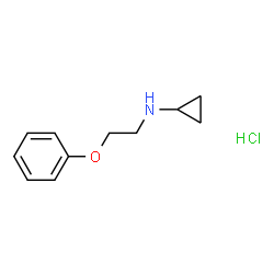 ChemSpider 2D Image | N-(2-phenoxyethyl)cyclopropanamine hydrochloride | C11H16ClNO