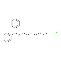 ChemSpider 2D Image | 2-(benzhydryloxy)-N-(2-methoxyethyl)ethanamine hydrochloride | C18H24ClNO2