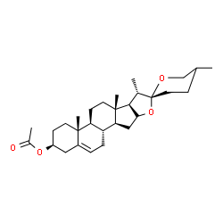 ChemSpider 2D Image | (3beta)-spirost-5-en-3-yl acetate | C29H44O4