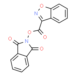 ChemSpider 2D Image | 2-[(1,2-Benzoxazol-3-ylcarbonyl)oxy]-1H-isoindole-1,3(2H)-dione | C16H8N2O5