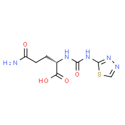 ChemSpider 2D Image | N~2~-(1,3,4-Thiadiazol-2-ylcarbamoyl)-L-glutamine | C8H11N5O4S