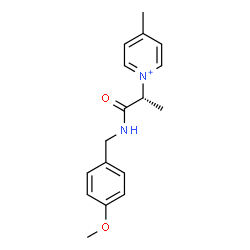 ChemSpider 2D Image | 1-{(2R)-1-[(4-Methoxybenzyl)amino]-1-oxo-2-propanyl}-4-methylpyridinium | C17H21N2O2