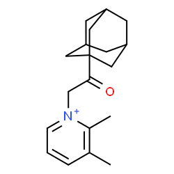 ChemSpider 2D Image | 1-[2-(Adamantan-1-yl)-2-oxoethyl]-2,3-dimethylpyridinium | C19H26NO