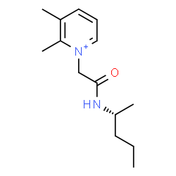 ChemSpider 2D Image | 2,3-Dimethyl-1-{2-oxo-2-[(2R)-2-pentanylamino]ethyl}pyridinium | C14H23N2O