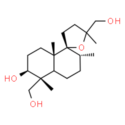 ChemSpider 2D Image | (2R,2'R,5'R,6'S,8a'S)-5,5'-Bis(hydroxymethyl)-2',5,5',8a'-tetramethyldecahydro-2'H,3H-spiro[furan-2,1'-naphthalen]-6'-ol | C19H34O4