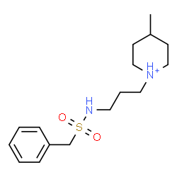 ChemSpider 2D Image | 1-{3-[(Benzylsulfonyl)amino]propyl}-4-methylpiperidinium | C16H27N2O2S